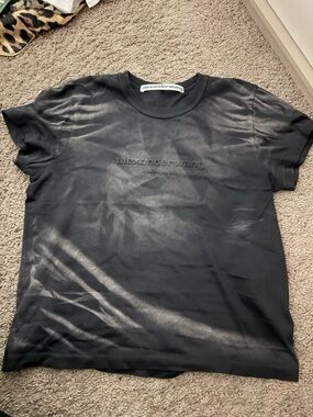 Alexander Wang Black Short Sleeve Logo Tee